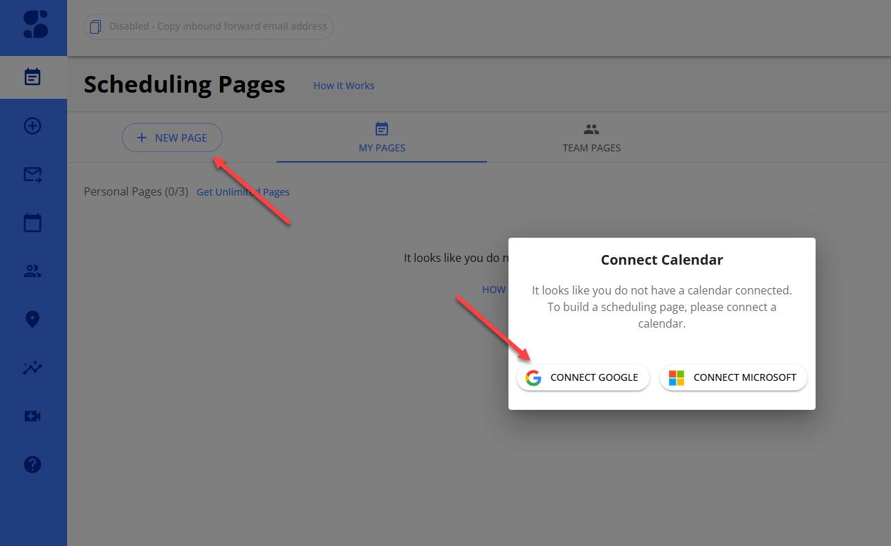 Create a Scheduling Page in Sidekick AI