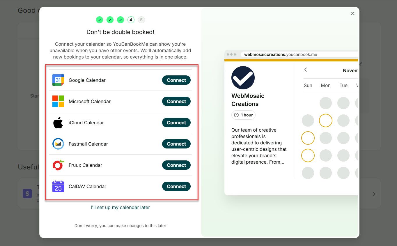 Connect Calendars with You Can Book Me