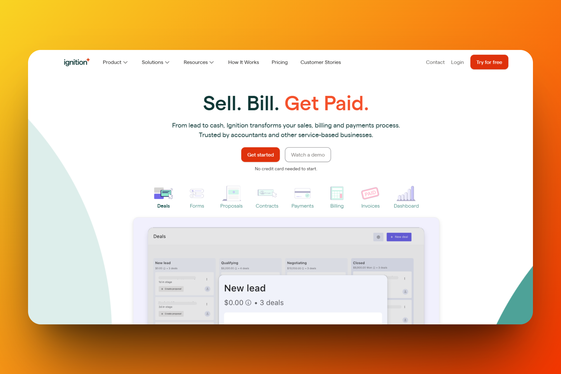 Ignition instant bill creation overview for accountants