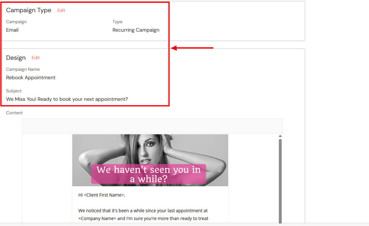 DaySmart Salon completed email campaign for beauty salon