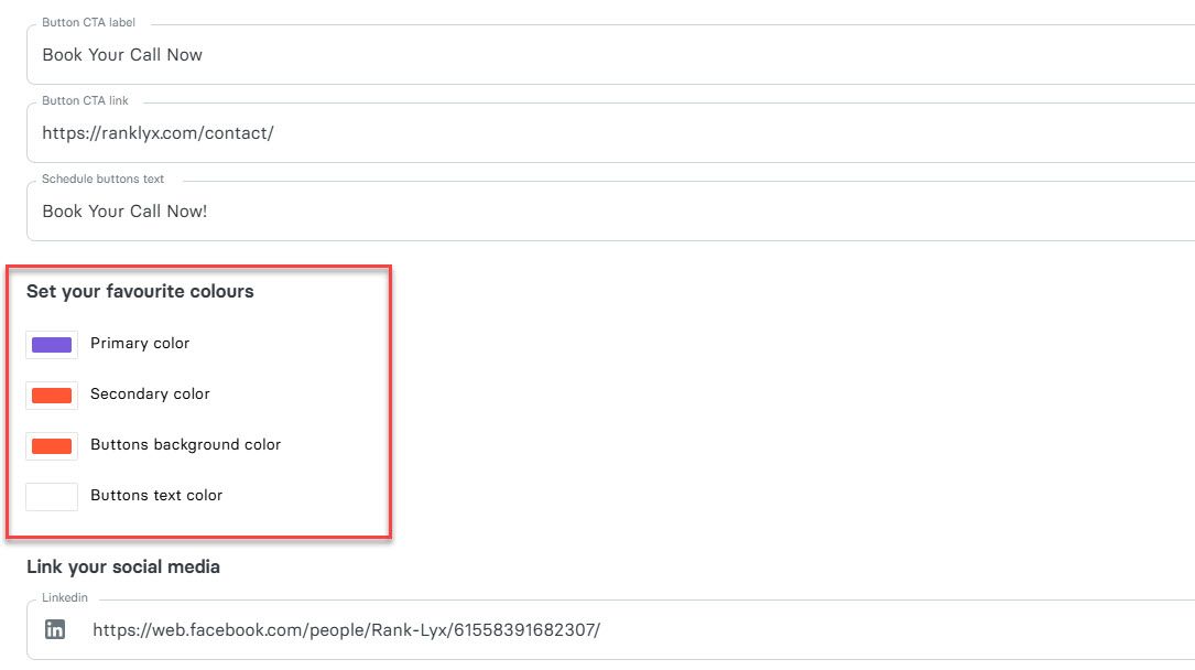 Set your favorite colors