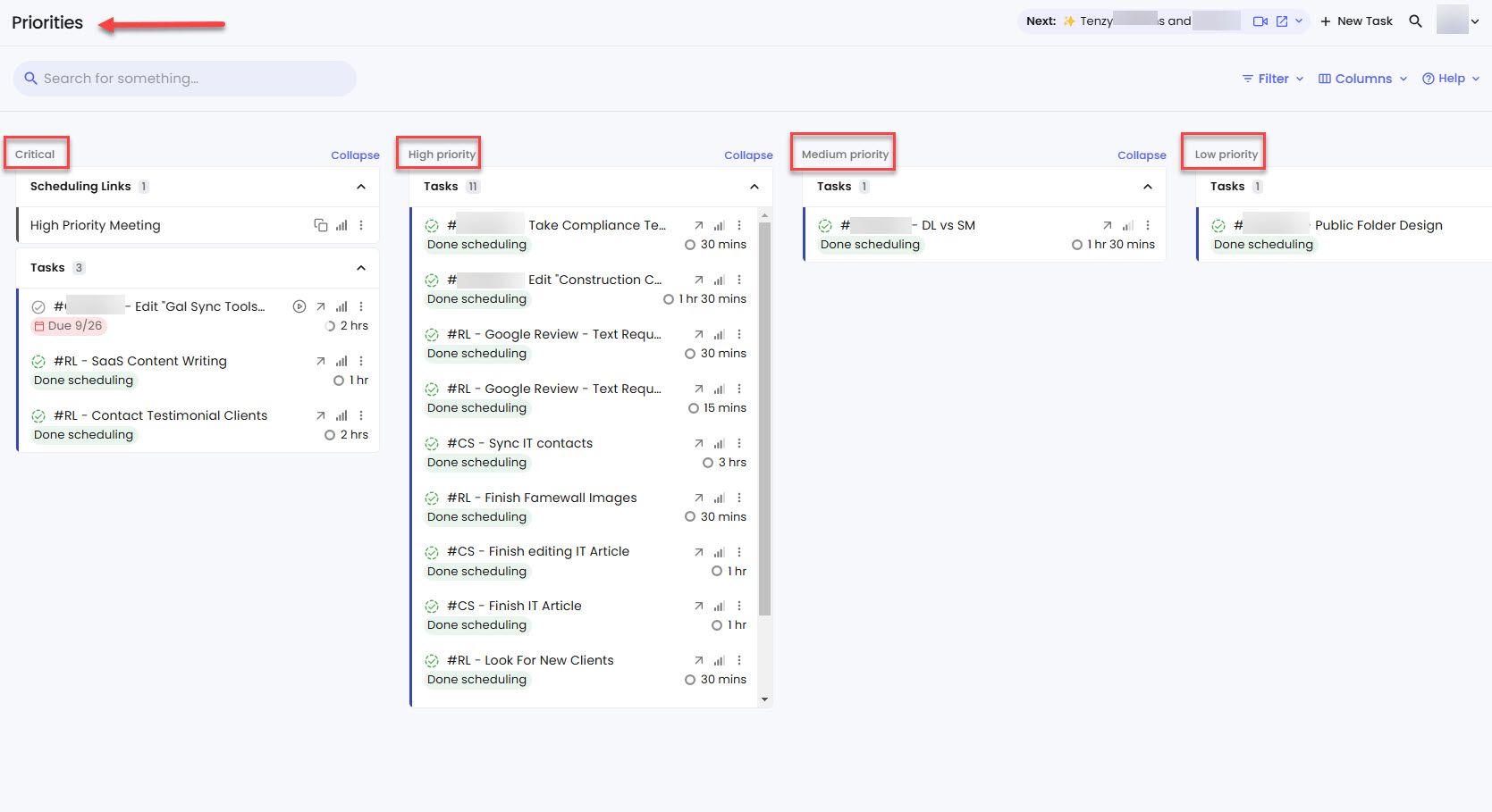 Priorities Management in Reclaim AI