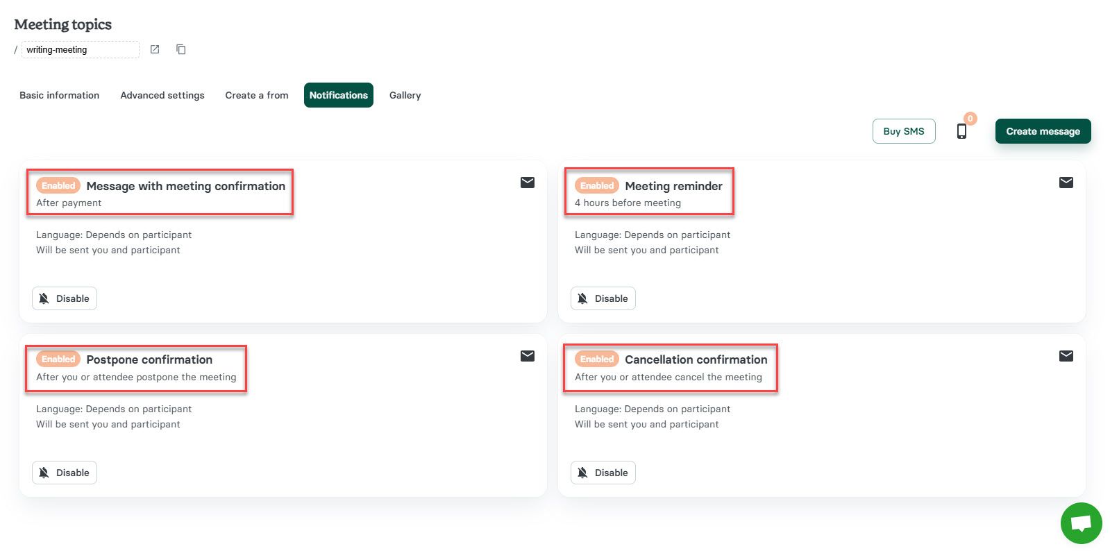 Meeting Reminders in Zencal