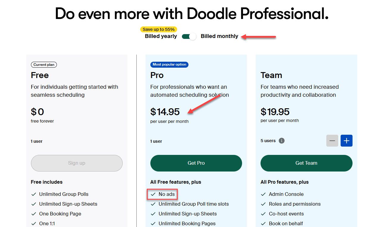 Doodle Pricing