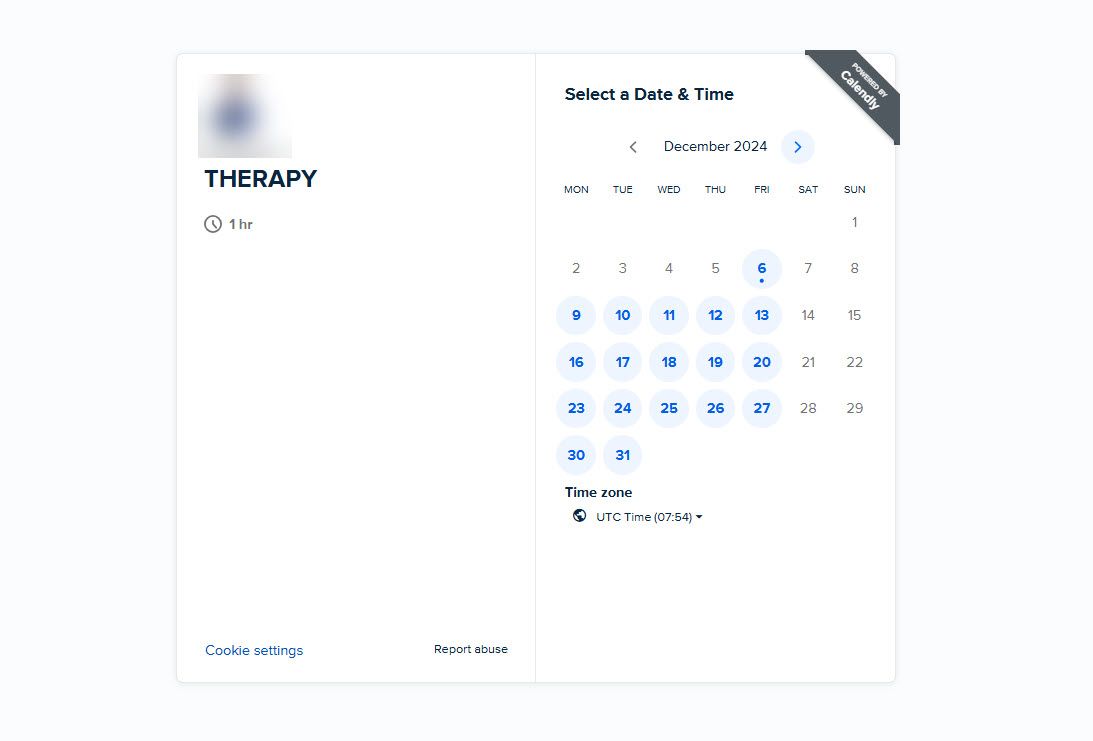 Live Calendly Appointment Page