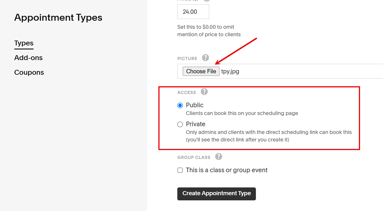 Meeting Page Accessing in Acuity Scheduling