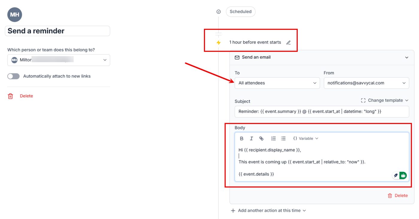 Send Meeting Poll Reminder in SavvyCal