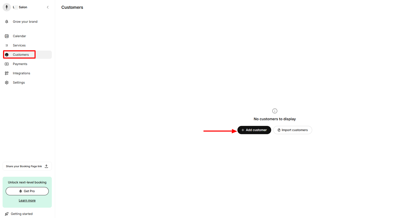 5. Square appointments - salon booking system screenshot