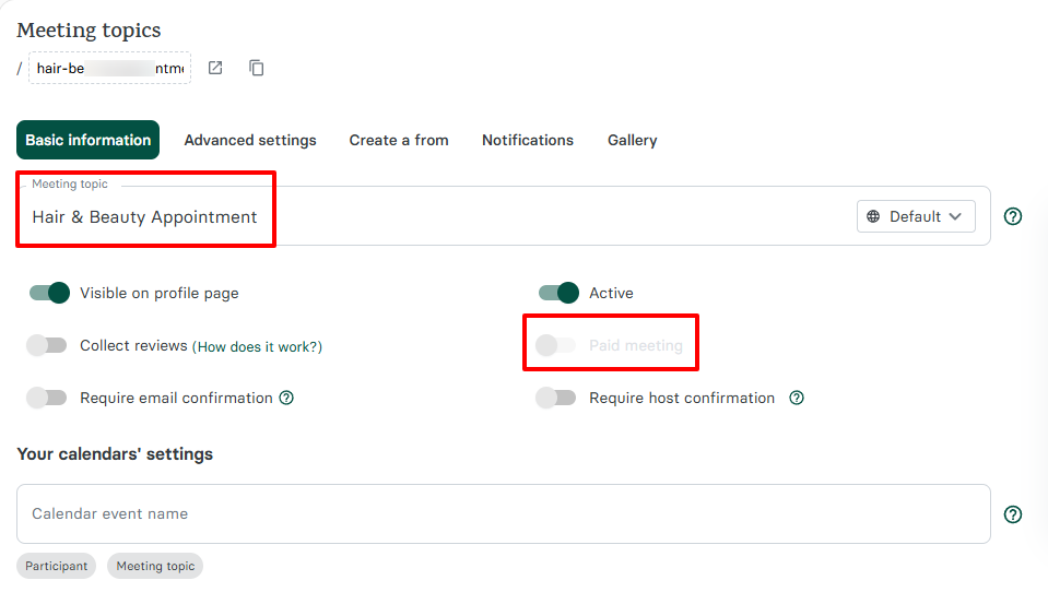 After you sign in, find Meeting topics on the sidebar