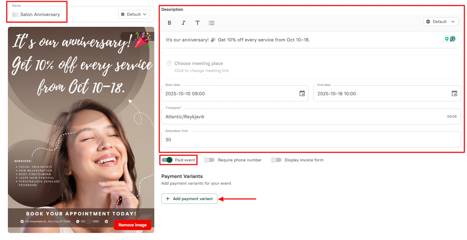 1. Zencal - salon booking system screenshot