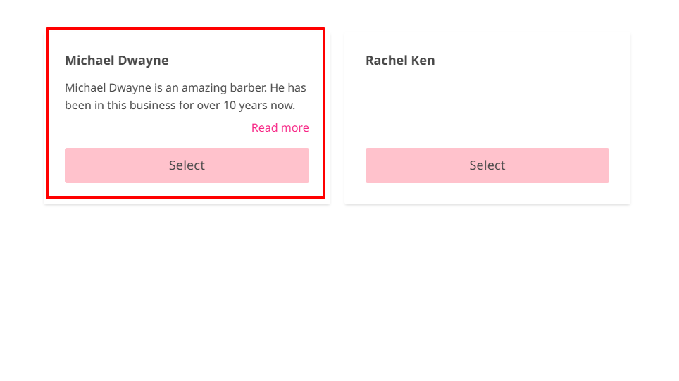 1. Zencal - salon booking system screenshot