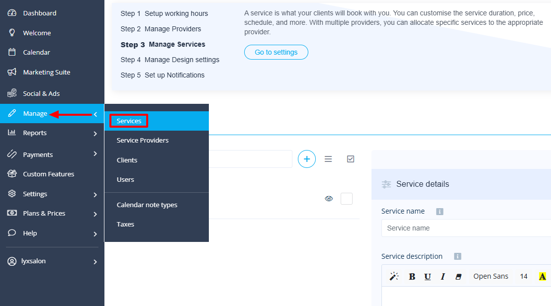 2. Simplybook.me - salon booking system screenshot