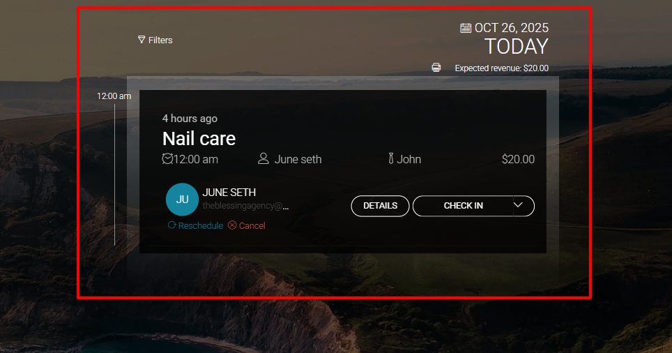6. Setmore - salon booking system screenshot