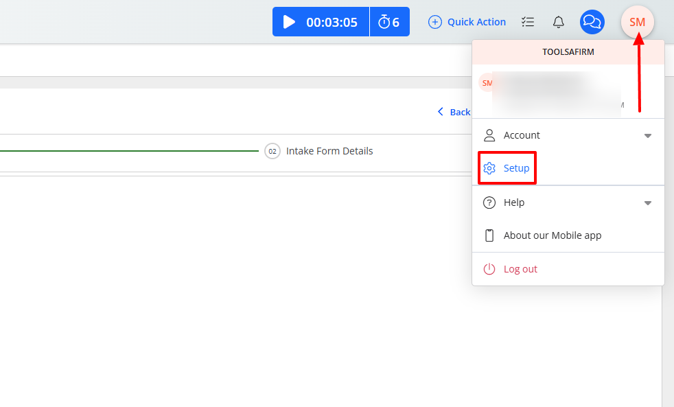 But to do so on Cosmolex, you first need to go to your own profile and click 'Setup'