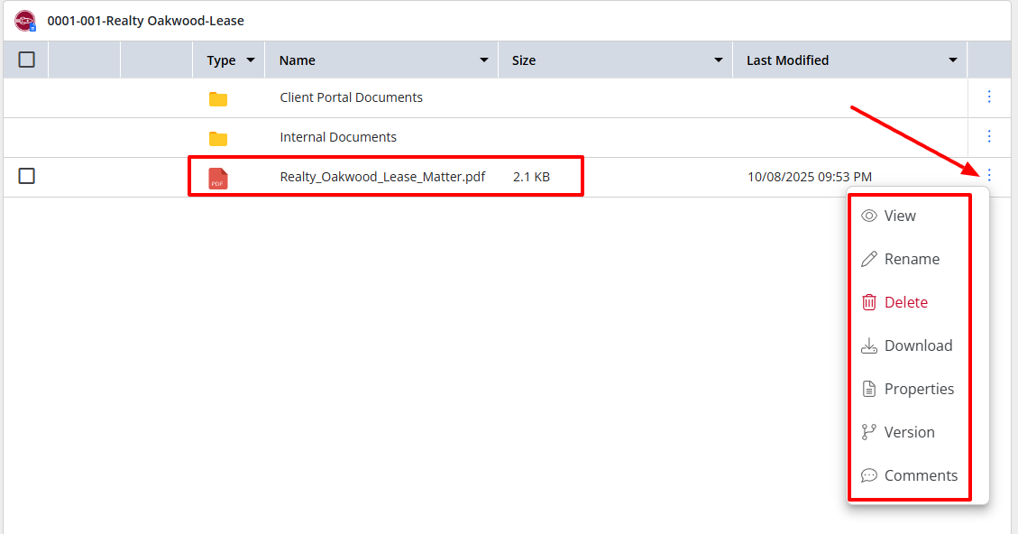 That's it! You can view it, rename it, delete it, or download it