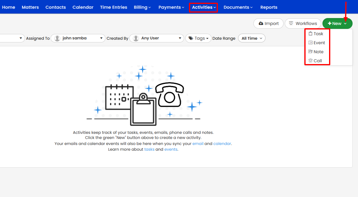 Of all the activities, I want us to focus on the 'Call' activity
