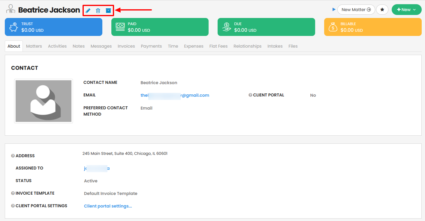 Your contact is ready! You can still edit or delete it