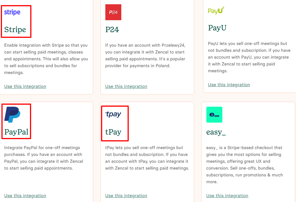 Clients must be able to pay online securely with payment processors like Stripe, PayPal, or tpay