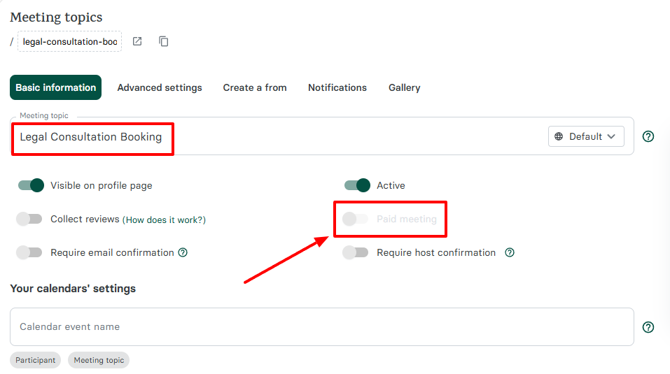 A good law practice management software should let you make clients pay during the booking process