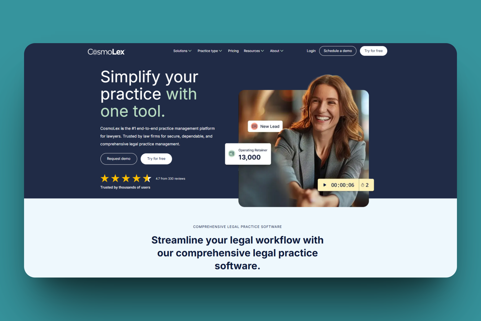 I'd recommend this tool to large law firms managing multiple clients