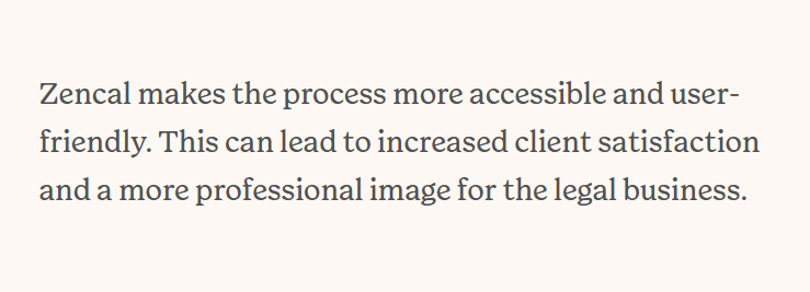 And from the client's perspective, which is one of the most important factors to consider