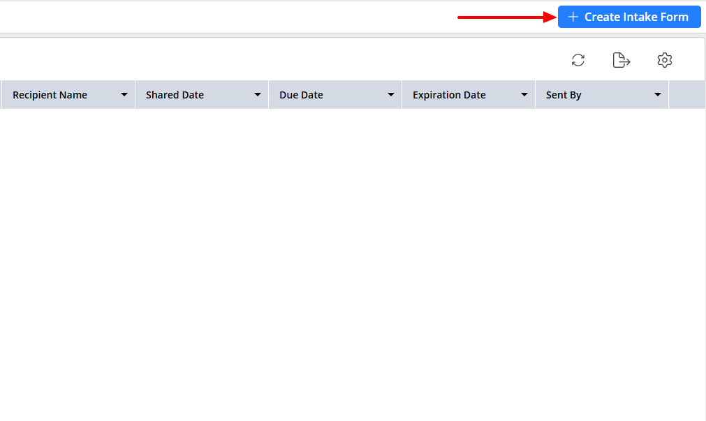 I will click 'Create Intake form'