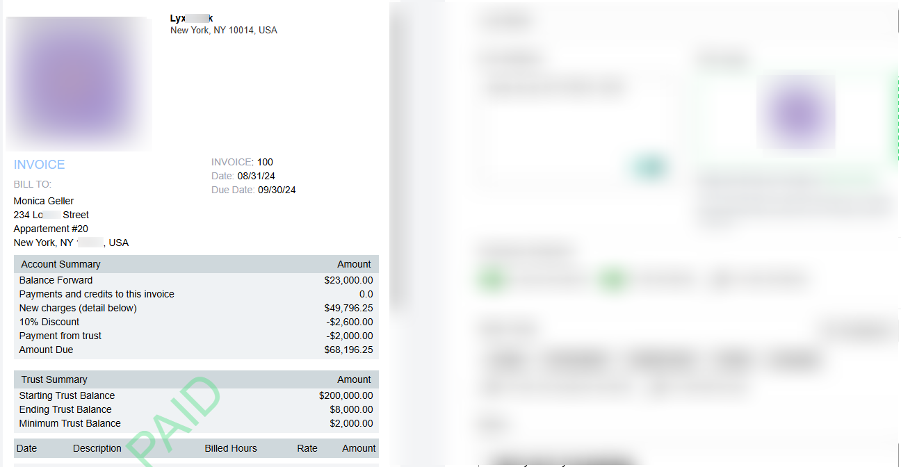 That's it! This is an example of your invoice