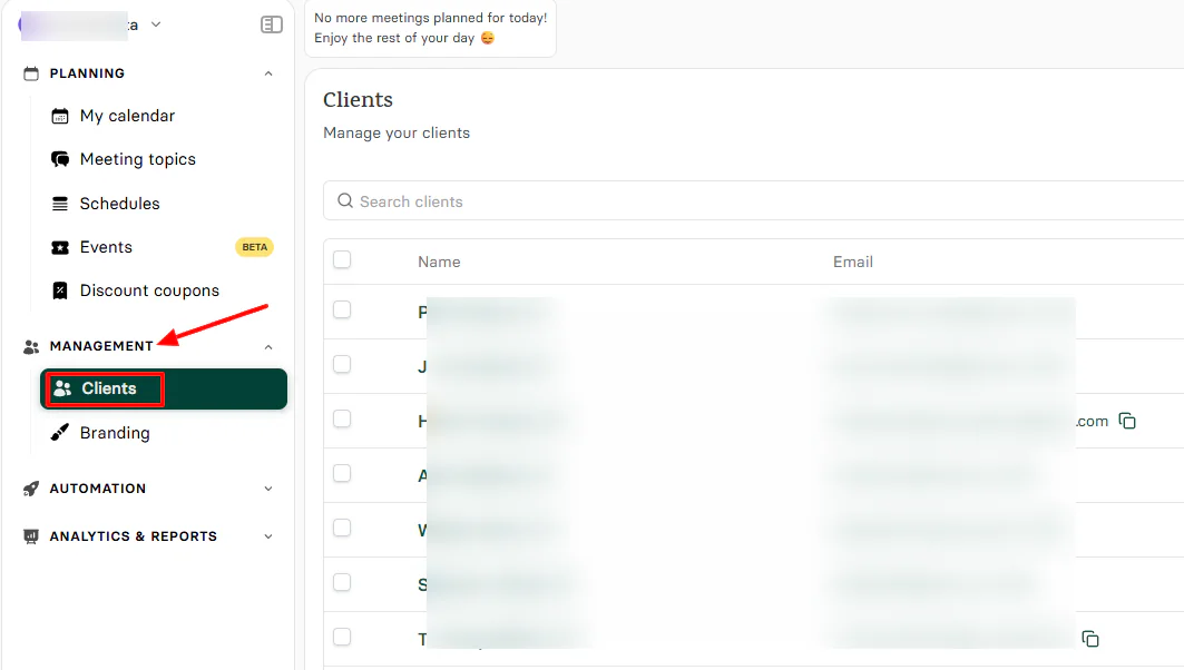 Find this feature under Management on the sidebar
