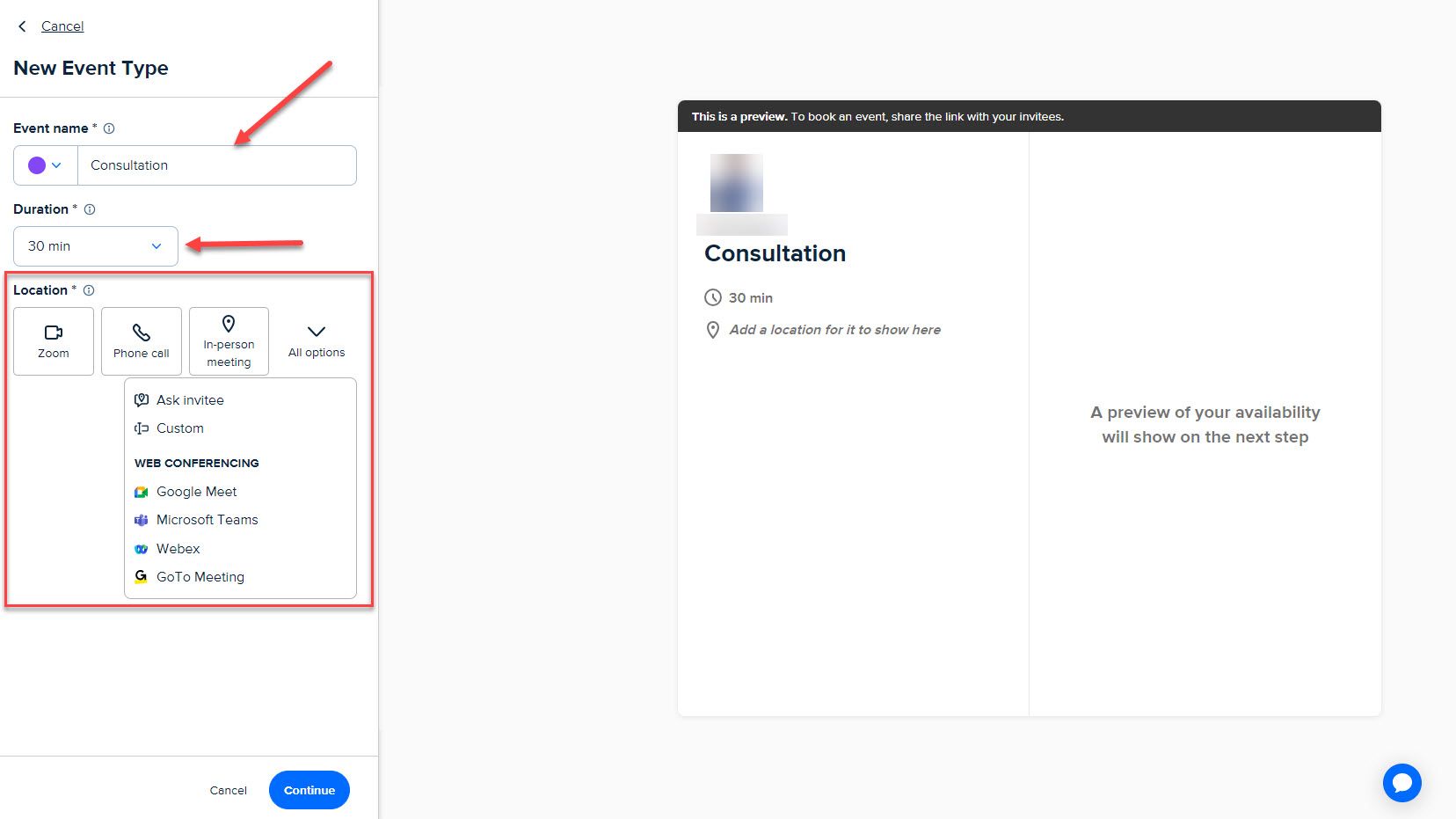 Customize Event Type Page in Calendly