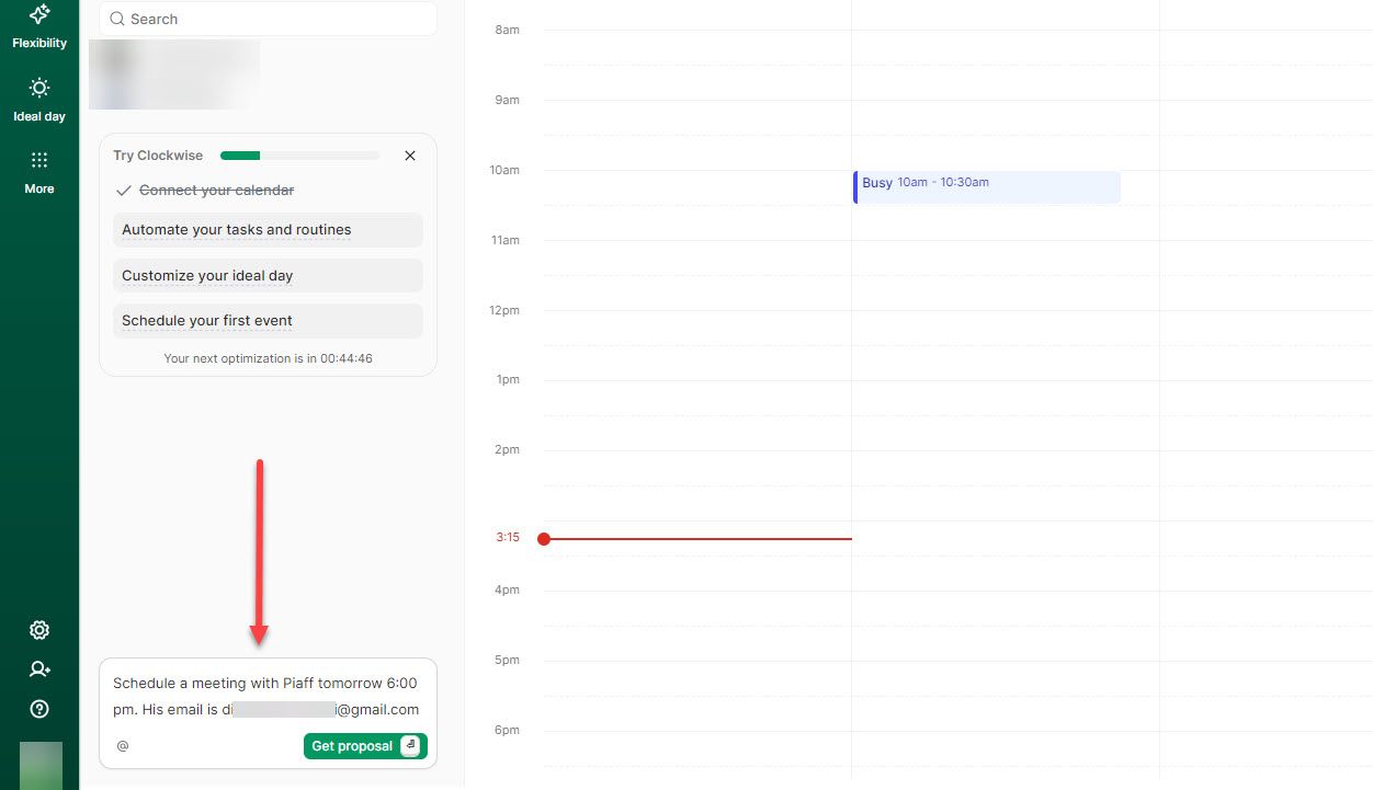 AI Calendar in Clockwise