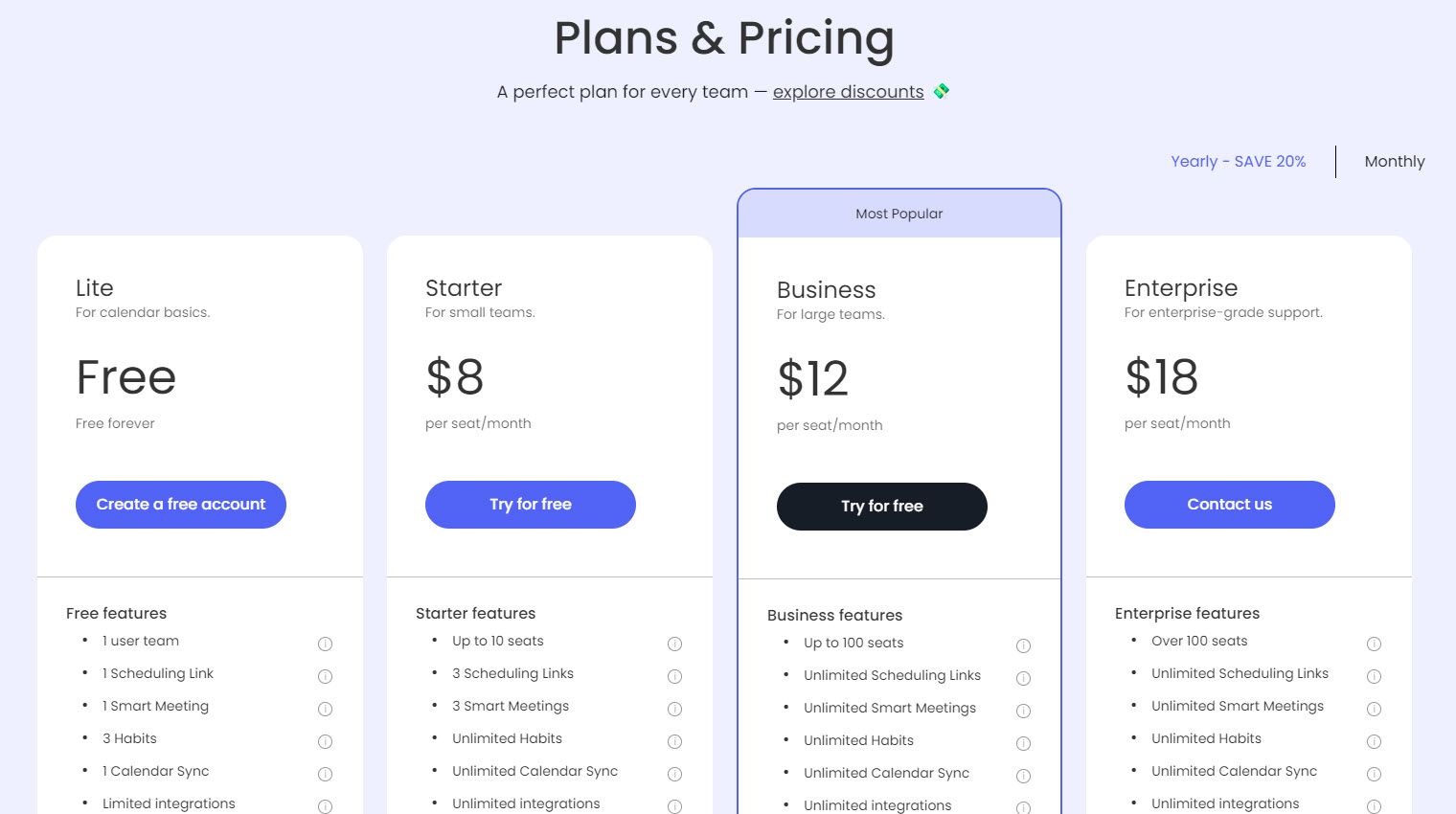 Reclaim AI Pricing Plans