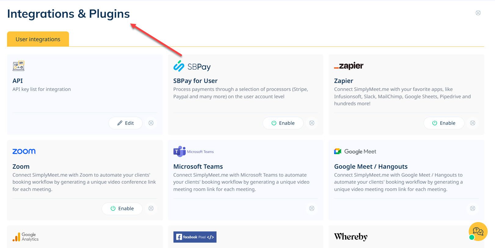 Tools that Integrate With Simply Meet