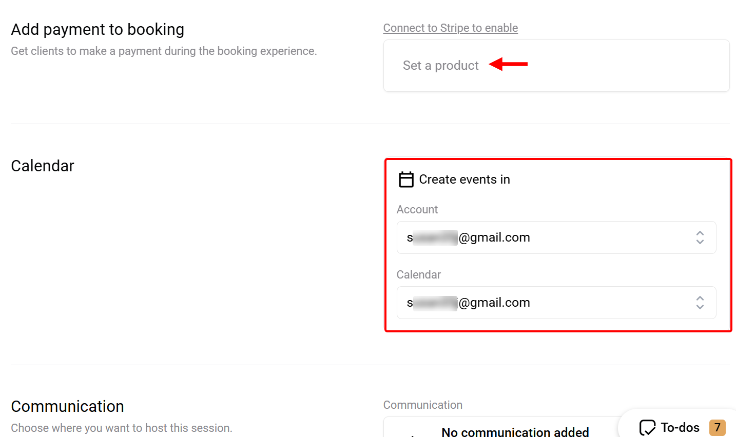 After that, select the calendar on which you want to create the events