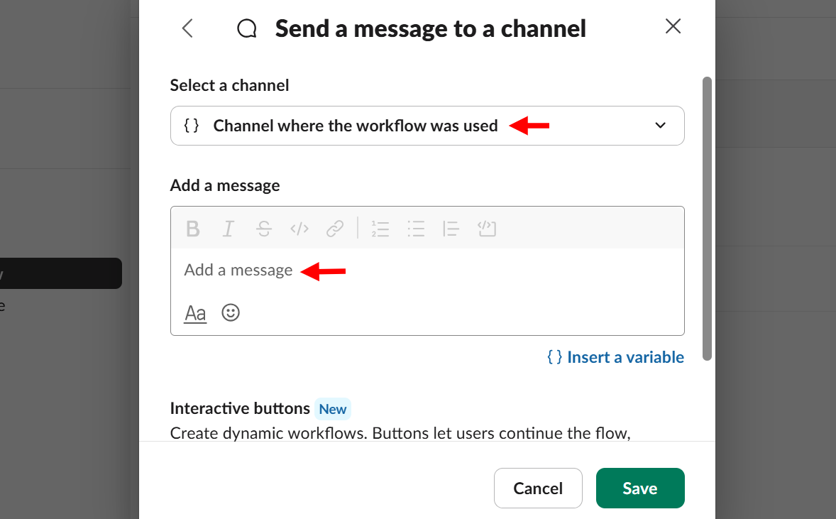 After selecting a trigger, you select its action in the same way before you configure it