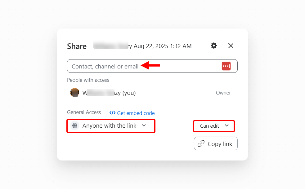 In addition, you can share the whiteboard with clients for real-time collaboration or presentations