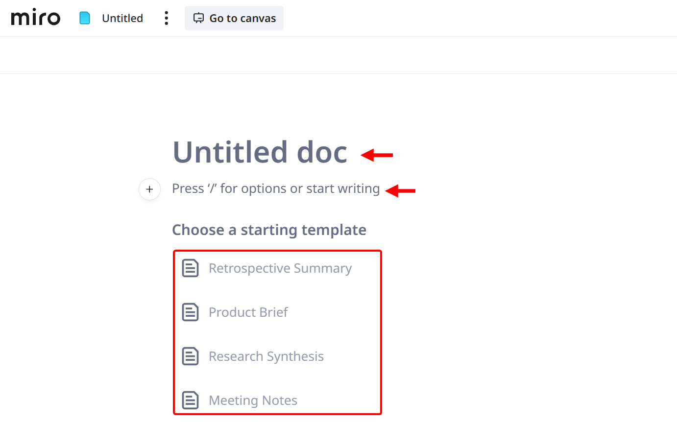 When creating a document, provide a title and draft its content