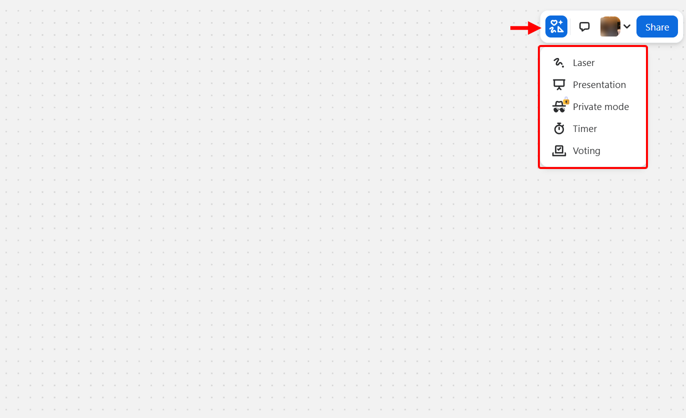 Zoom's whiteboard also features additional tools, including a timer and voting