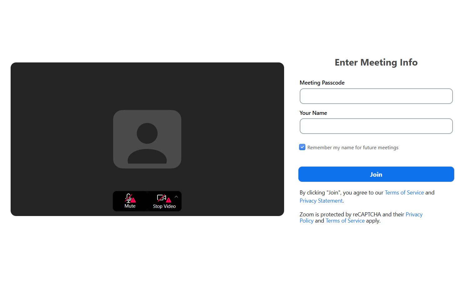 When the meeting is activated, your clients can visit the meeting login page