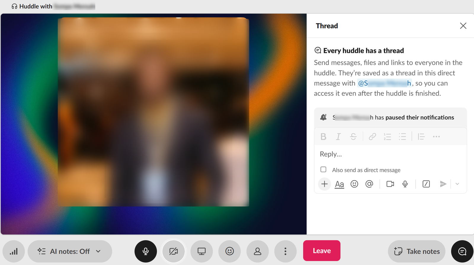 Another Slack feature is Huddles