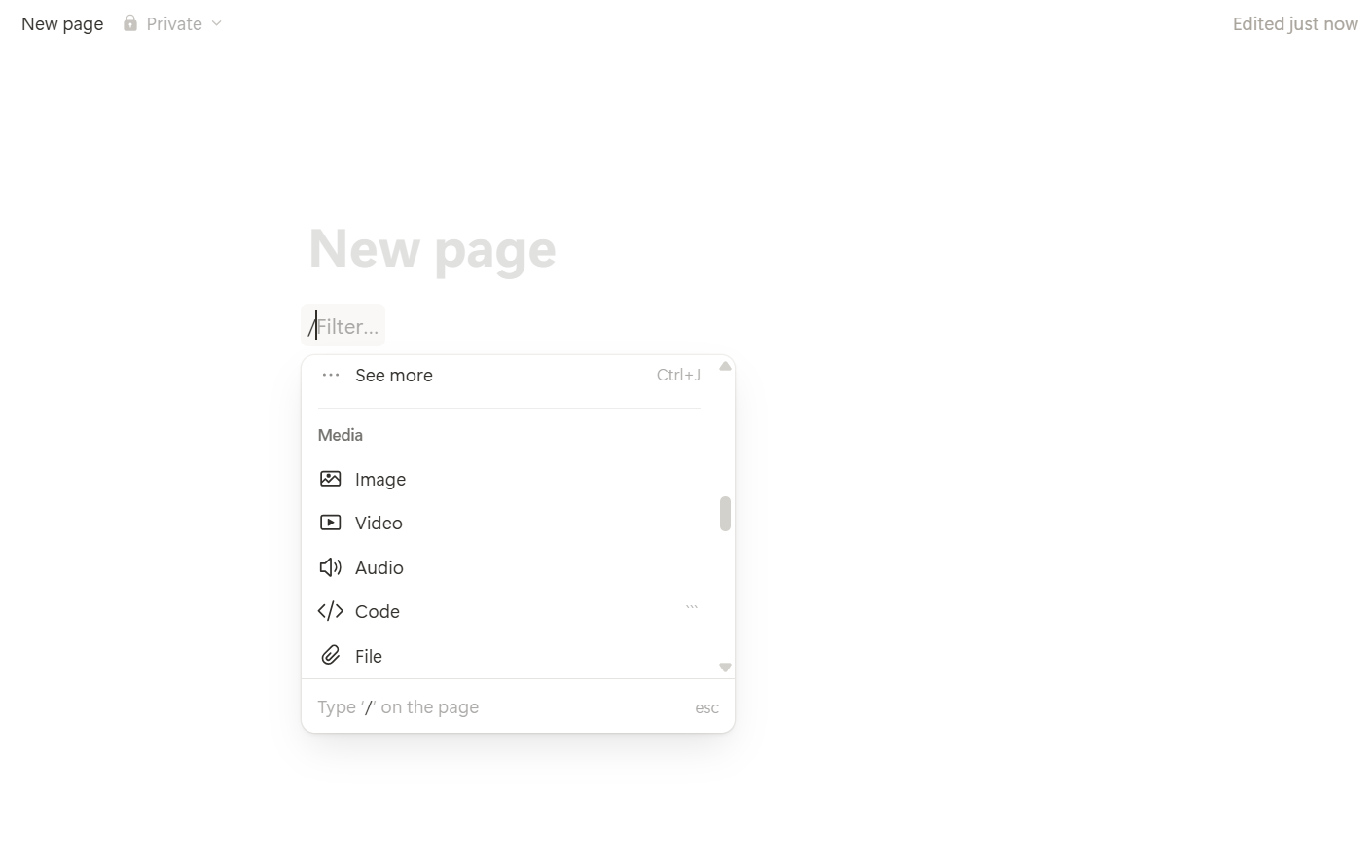 Notion also features a page that allows you to build a structured document, like lesson plans