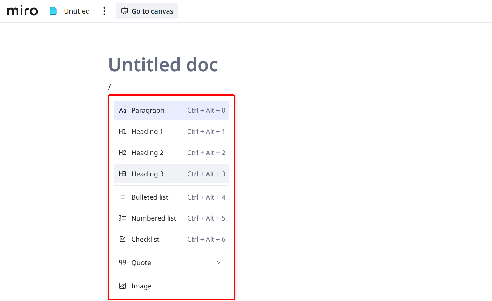 In the documents, you can add supplementary elements, such as headers, checklists, images, lists, and quotes, to your content