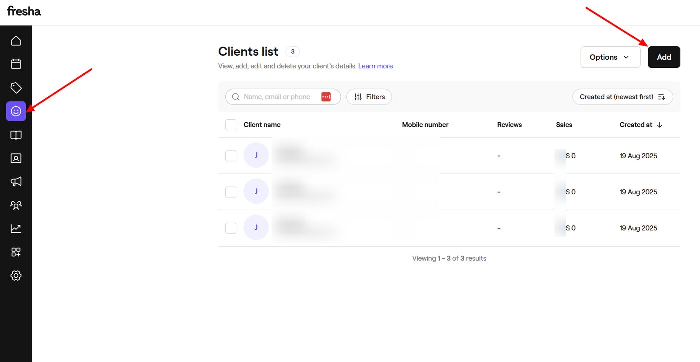 Salon software screenshot