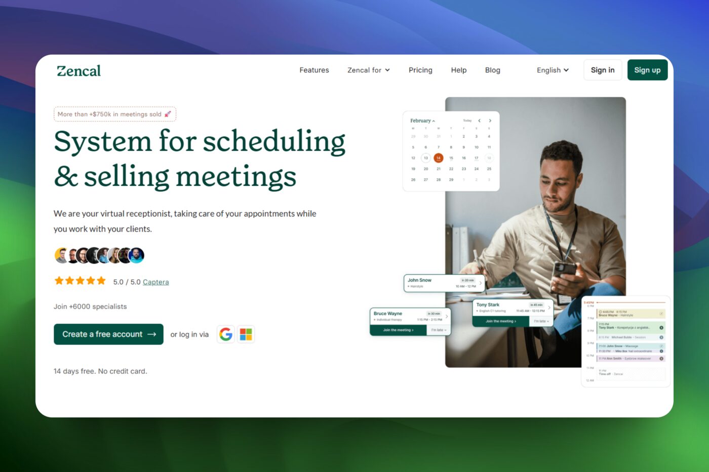Salon software screenshot