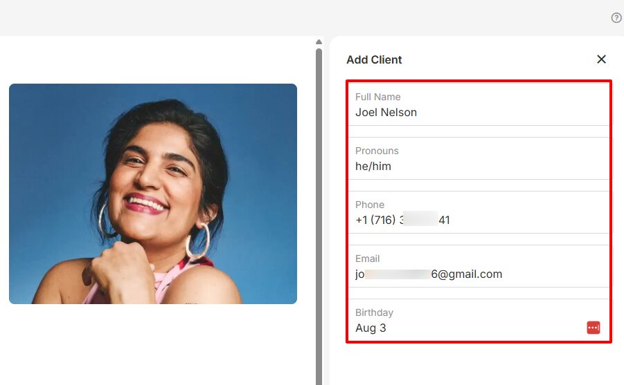 Salon software screenshot
