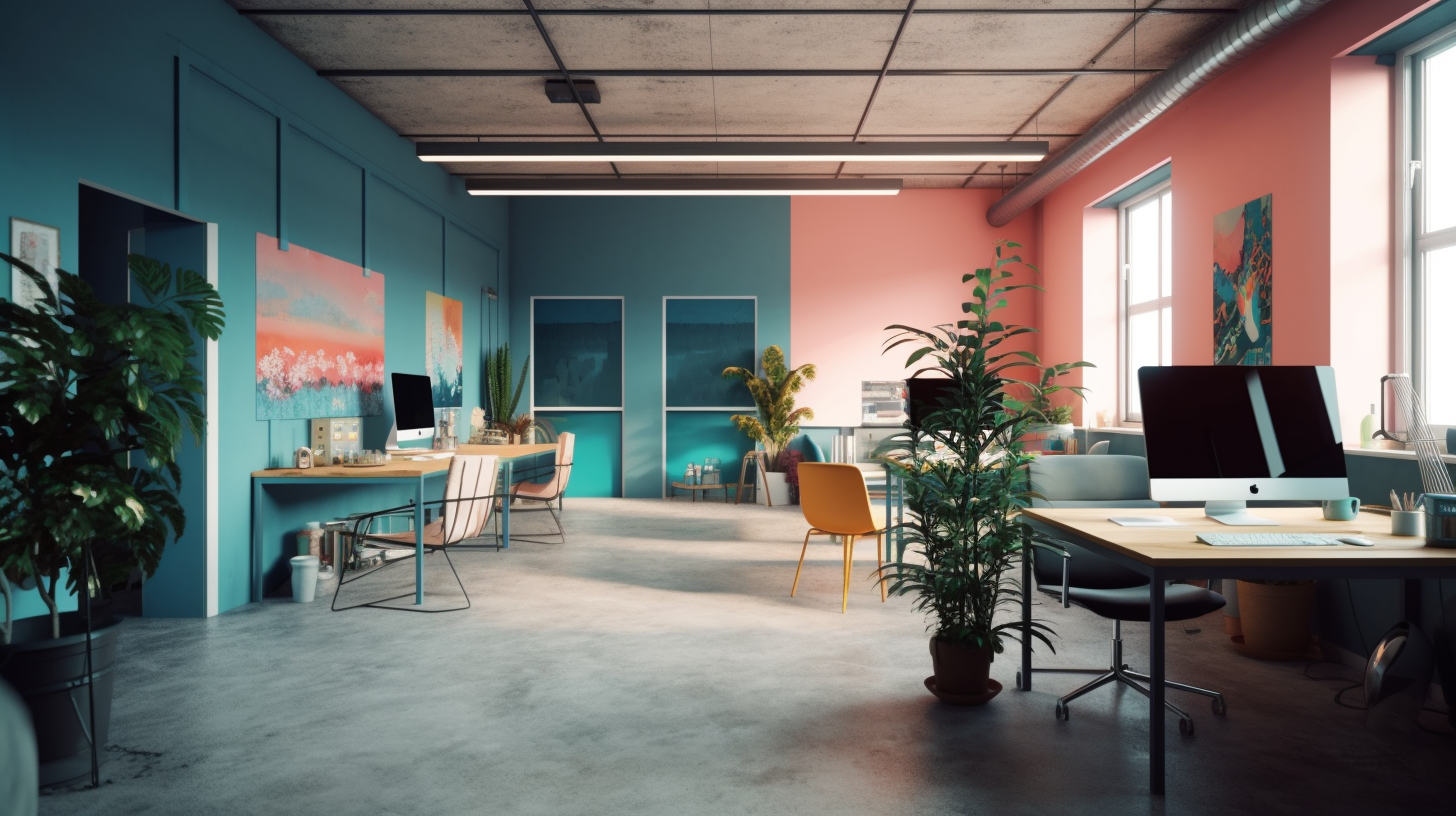 Professional meeting room with bookshelves