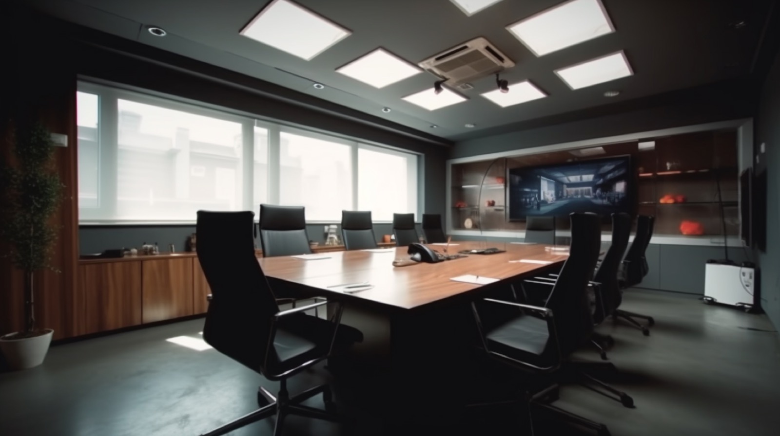 Executive office with modern furniture