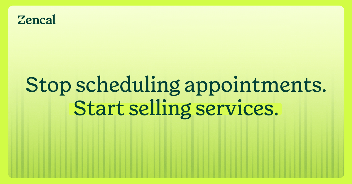 Preview image of website "Online booking &amp; payments for service businesses | Zencal (0% commission)"